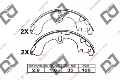 Комлект тормозных накладок DJ PARTS BS1047